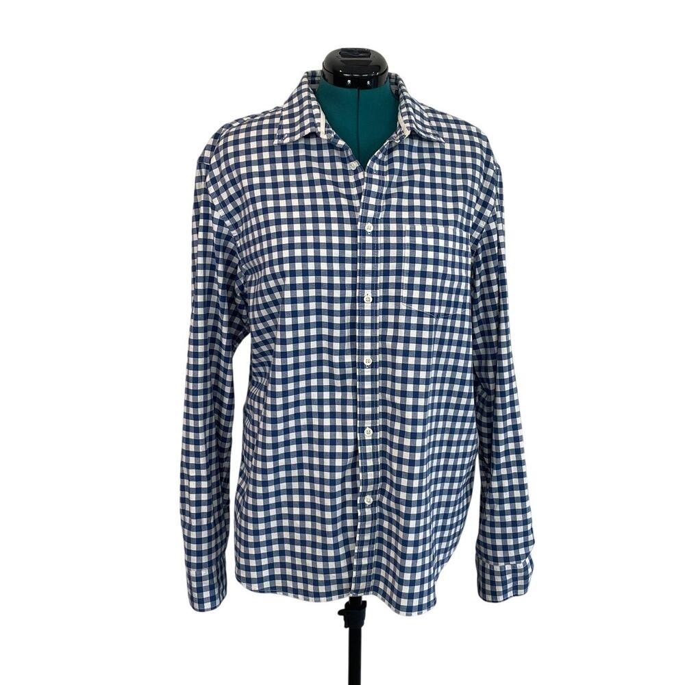 Old Navy Oxford Shirt in Gingham Print, Size XL